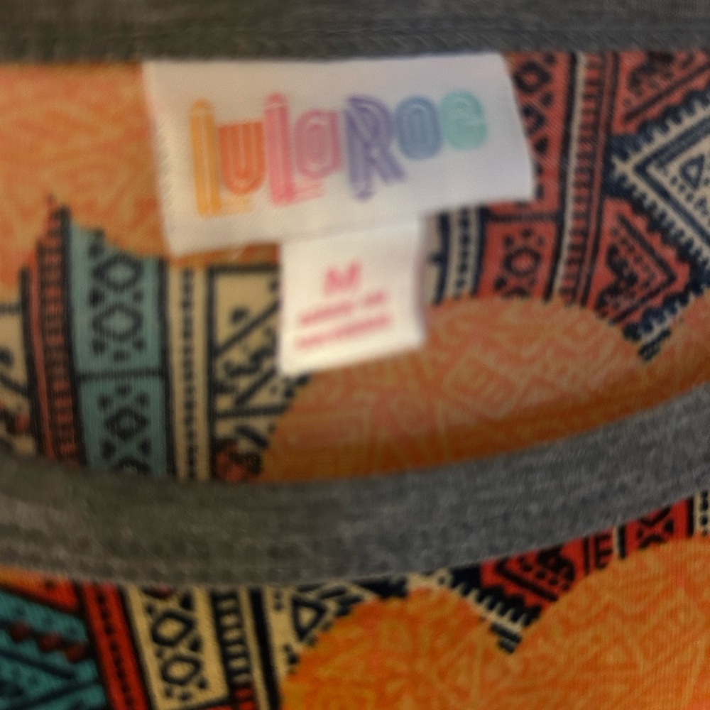 LuLaRoe Colorful Geometric Print Top